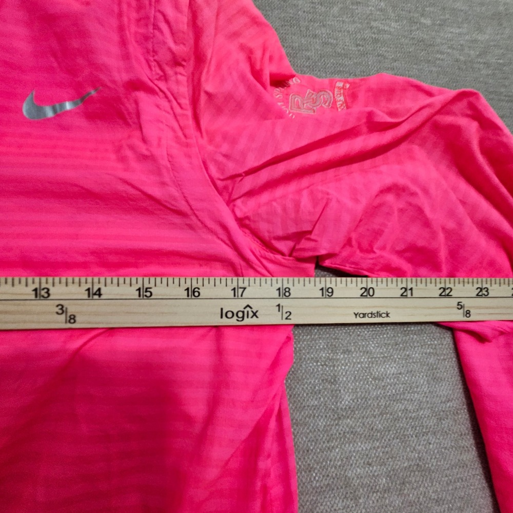 Nike Golf Windbreaker Jacket Women Small Neon Pink Full Zip Striped 725690-617 - Picture 6 of 12